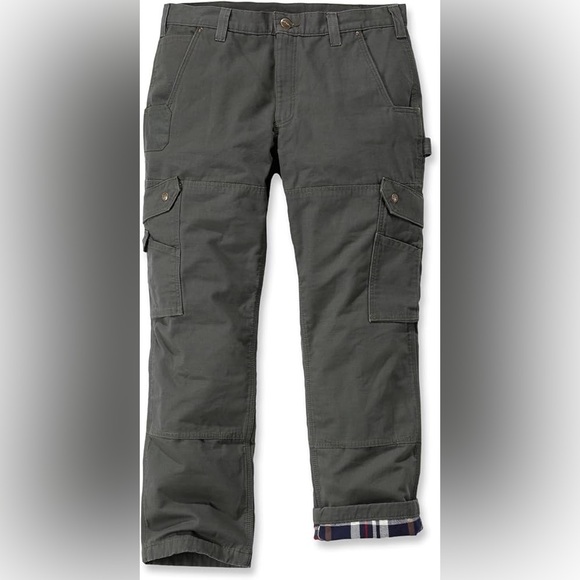 Carhartt Ripstop Flannel Lined Cargo Work Pant - Picture 4 of 11
